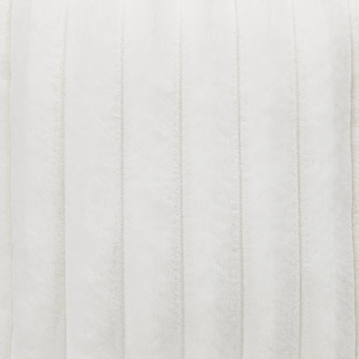 Causeuse Koda de 67 po fabriquée au Canada en tissu de chenille et de fausse fourrure avec coussins amovibles - gris Paloma luxueux