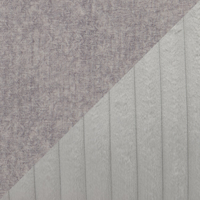 Causeuse Koda de 67 po fabriquée au Canada en tissu de chenille et de fausse fourrure avec coussins amovibles - gris Paloma luxueux