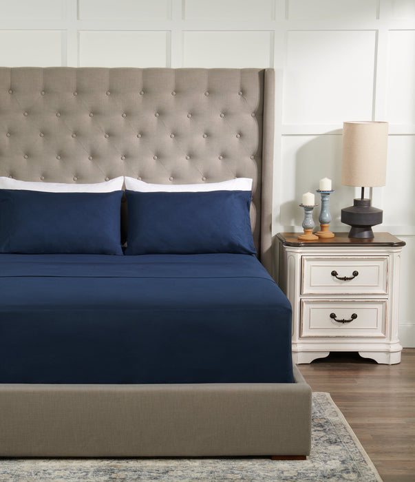 Ensemble de draps Ultra Advanced MasterguardMD 3 pièces pour lit simple - bleu marine