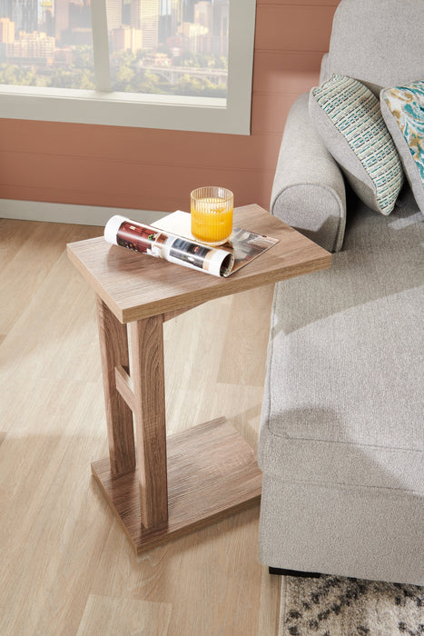 Table de fauteuil Orrie de 11,75 po en forme de C - taupe