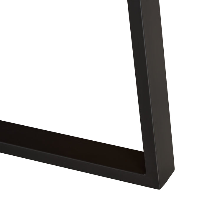 Table de salle à manger Oskar de 79 po (L) en acacia et métal - naturelle et noire