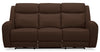 Sofa à inclinaison électrique Reign de 87 po en cuir véritable de qualité supérieure avec ports USB - brun chocolat Silverado