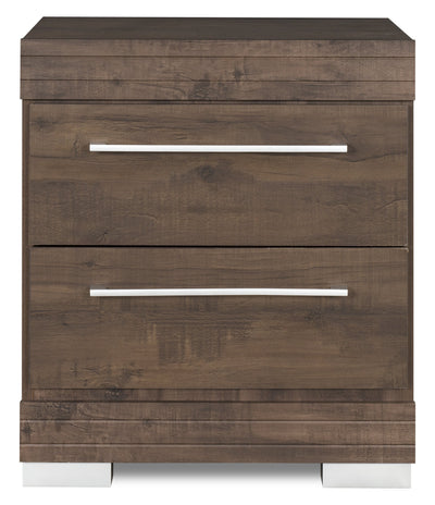 Riley Bedside 2-Drawer Nightstand, 21"W x 24"H, Made in Canada - Grey | Table de nuit Riley de 21 po (L) x 24 po (H) à 2 tiroirs, fabriquée au Canada - grise