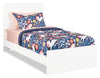 Lit à panneaux Riley avec tête de lit et cadre de lit pour enfants, fabriqué au Canada, blanc - format lit simple