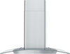 Hotte de cuisinière courbée Brisas par Zephyr de 30 po en verre - acier inoxydable - BML-E30CG