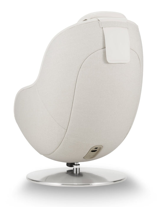 Fauteuil de massage inclinable LG de 29,6 po en tissu d’apparence cuir avec pouf assorti - beige