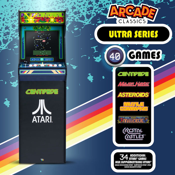 Borne d’arcade Atari, Centipede, Asteroids Ultra Series Arcade Classics de Basic Fun avec 40 jeux