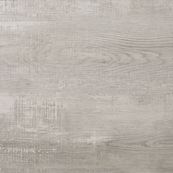 Ensemble de chambre à coucher Lark 5 pièces blanc rustique avec lit à panneaux, commode et miroir - format lit double