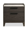 Table de nuit Sable de 24 po (L) x 24 po (H) à 2 tiroirs - gris foncé