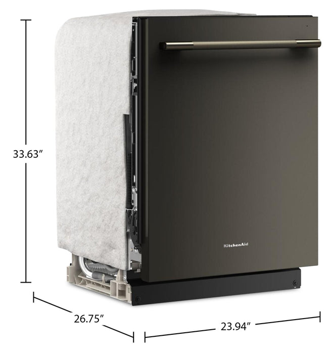 Lave-vaisselle KitchenAid de 24 po et de 44 dBA avec troisième panier 360° Max JetsMC - minerai noir - KDTS424SBE