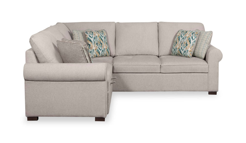 Sofa-lit sectionnel Haven de Scott Living 3 pièces en tissu de chenille - gris