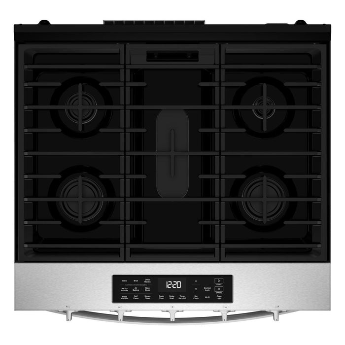 Cuisinière à gaz Whirlpool de 5 pi³ et de 30 po avec cuisson à air - acier inoxydable résistant aux traces de doigts - WSGS5030SZ