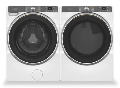 Whirlpool 5.8 Cu. Ft. Front-Load Washer with FreshFlow™ Vent System and 7.4 Cu. Ft. Gas Dryer | Laveuse à chargement frontal de 5,8 pi³ avec système de ventilation FreshFlowMC et sécheuse à gaz de 7,4 pi³ de Whirlpool | WHFL67WG
