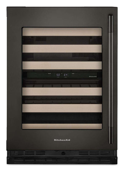 KitchenAid 24" Undercounter Wine Cellar – Black Ore - KUWL524SBE | Cellier KitchenAid de 24 po sous le comptoir - minerai noir - KUWL524SBE