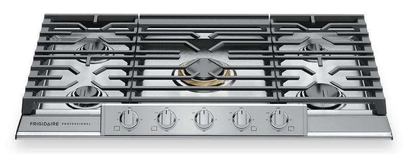Surface de cuisson à gaz Frigidaire Professional de 36 po à 5 brûleurs - acier inoxydable - PCCG3680AS