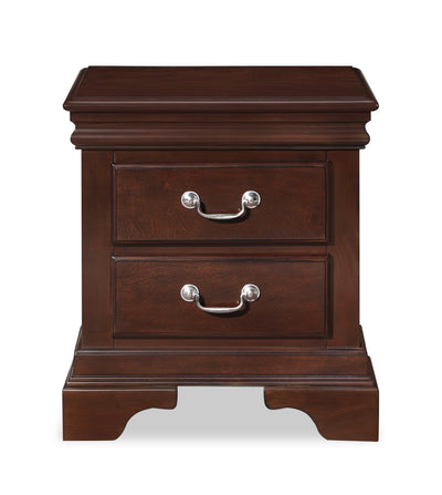 Marco Bedside 2-Drawer Nightstand, 21"W x 24"H - Cherry Brown | Table de nuit Marco de 21 po (l) x 24 po (H) à 2 tiroirs - brun cerisier