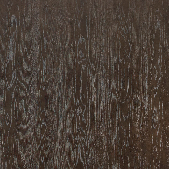 Table de salle à manger Metro de 72 po à 90 po (L) avec rallonge et base à tréteaux - brune