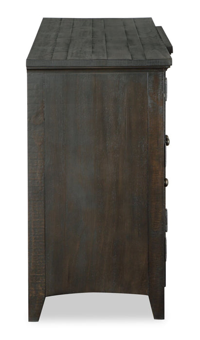 Meuble pour téléviseur traditionnel Wesley de 70 po avec rangement et système de gestion des câbles pour téléviseurs jusqu’à 75 po - graphite