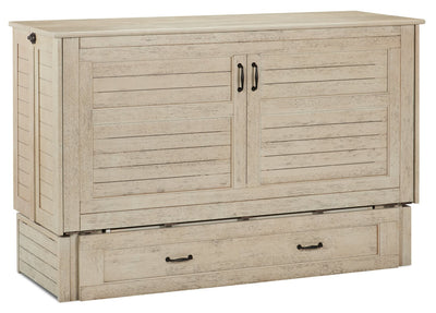 Parker Cabinet Bed, Brushed Driftwood - Queen Size | Lit escamotable Parker, bois flotté brossé - format grand lit