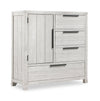 Commode verticale de chambre à coucher Haven de 48 po (L) x 48 po (H) à 4 tiroirs avec armoire de rangement - blanche