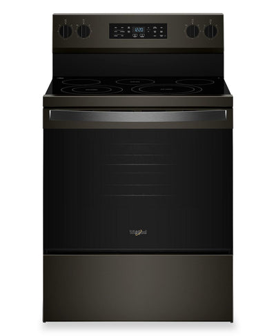 Whirlpool 5.3 Cu. Ft. Electric Range with Air Cooking – Black on Stainless - YWFES5730SV | Cuisinière électrique Whirlpool de 5,3 pi3 avec cuisson à air – noir sur acier inoxydable - YWFES5730SV