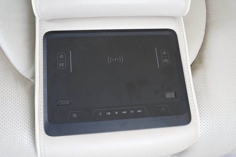 Causeuse de massage à inclinaison électrique Elite de 74 po en cuir véritable avec son immersif et appuie-têtes électriques - mastic