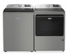 Laveuse intelligente à chargement par le haut de 6,0 pi³ et sécheuse électrique de 7,4 pi³ de Maytag - argenté radieux
