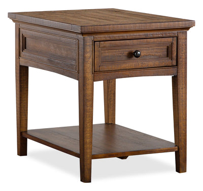 Hanson 20” Traditional Pine End Table with Storage - Toasted Nutmeg | Table de bout traditionnelle Hanson de 20 po en pin - muscade grillée