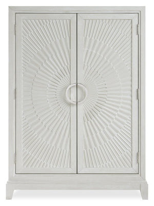 Commode verticale Vida de 45 po (L) x 64 po (H) avec armoire à 2 portes et tablettes réglables pour la chambre à coucher - sable