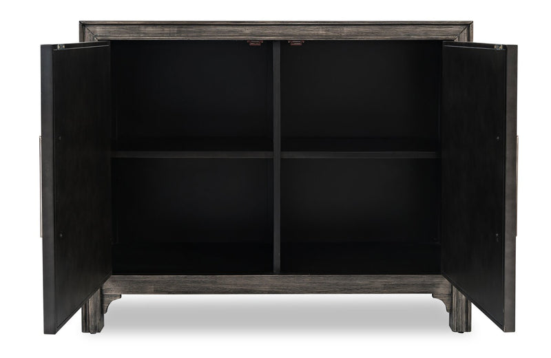 Armoire décorative Keena de 40 po en bois massif - grise