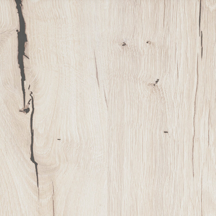 Ensemble de chambre à coucher Derekson 6 pièces blanc rustique avec lit de rangement, commode, miroir et table de nuit - format lit double