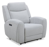 Fauteuil à inclinaison électrique Reign de 41,25 po en tissu avec port USB - gris pierre Bronco