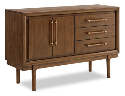 Ember Dining Server with Storage & Drawers, 56"W - Brown | Desserte de salle à manger Ember de 56 po (L) avec rangement et tiroirs - brune