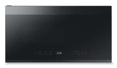 Samsung 2.1 Cu. Ft. Over-the-Range Microwave with 400 CFM and Glass Touch Control - Matte Black - ME… | Four à micro-ondes à hotte intégrée Samsung de 2,1 pi³ avec 400 pi³/min et commandes tactiles en ver…