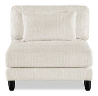 Fauteuil sans accoudoirs modulaire Lounge de 40 po en tissu chenille - beige