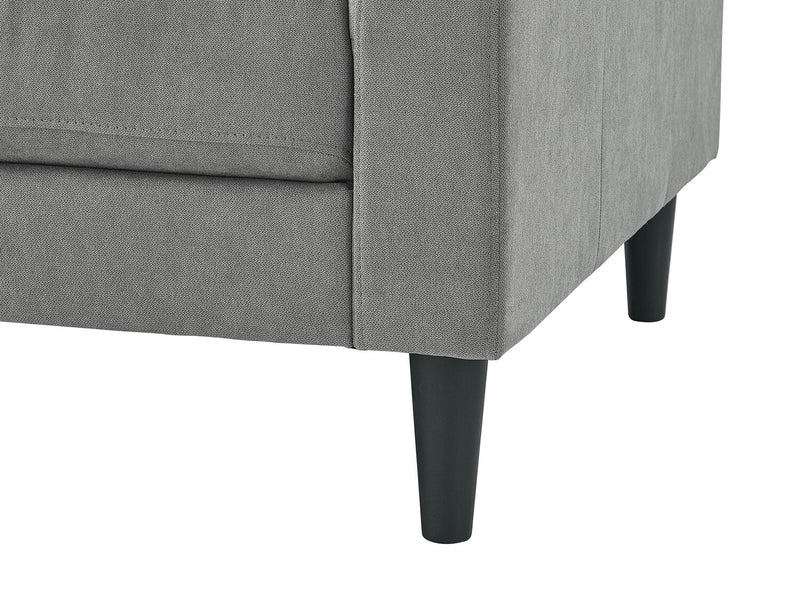 Fauteuil Metro de 32 po en tissu avec coussin de siège capitonné et coussin de dossier réversible - gris