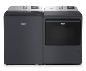 Laveuse intelligente à chargement par le haut de 6,0 pi³ et sécheuse électrique de 7,4 pi³ de Maytag - acier minuit