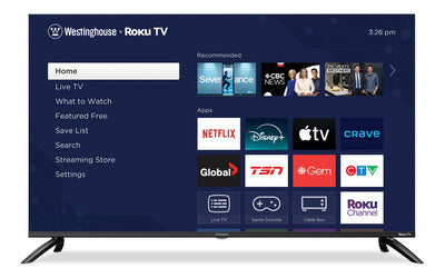 Westinghouse 50" QLED 4K UHD Smart Roku TV (WR50QC5500) – 2025 Model | Téléviseur intelligent QLED Westinghouse UHD 4K de 50 po avec Roku TV (WR50QC5500) - modèle 2025