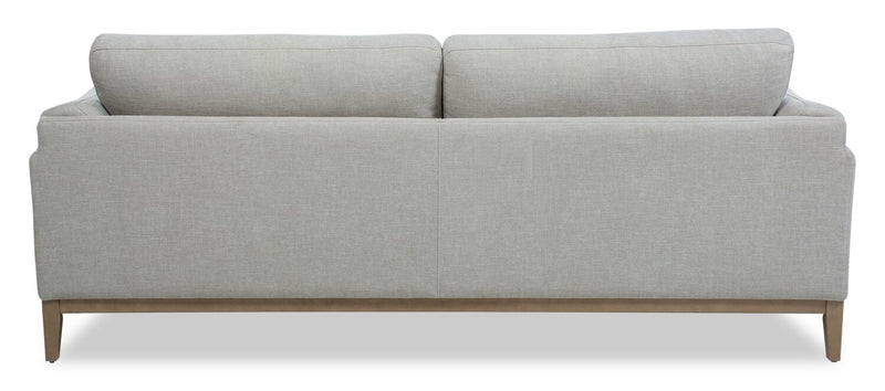 Sofa Valley de 83,5 po en tissu avec base et pattes en hévéa - sable