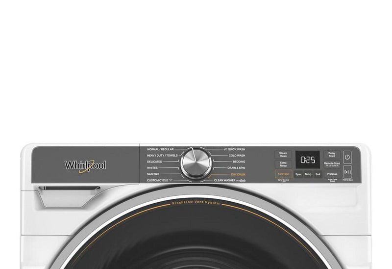 Laveuse Whirlpool à chargement frontal de 5,8 pi³ avec système de ventilation FreshFlowMC et lavage intelligent par IA - WFW6720RW