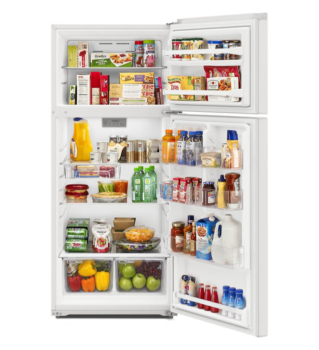 Réfrigérateur Whirlpool de 16,3 pi³ et de 28 po à congélateur supérieur - blanc - WRTX5328PW