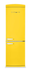 Réfrigérateur Classic Rétro par Unique de 24 po et de 12 pi3 à congélateur inférieur - jaune canari - UGP-340L Y AC