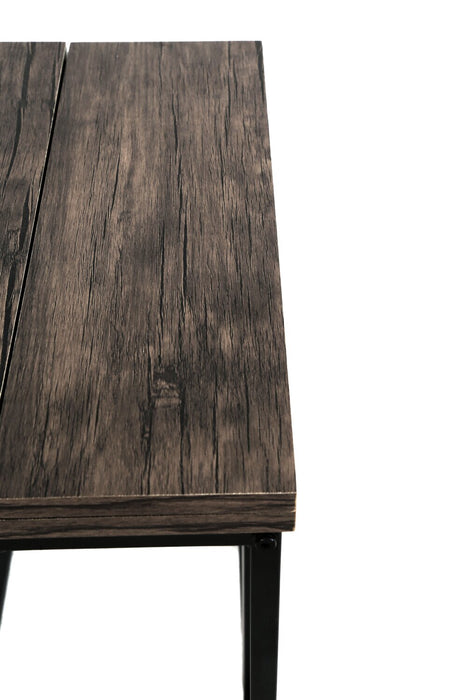 Table Pia de 18 po en forme de C avec dessus extensible - brune