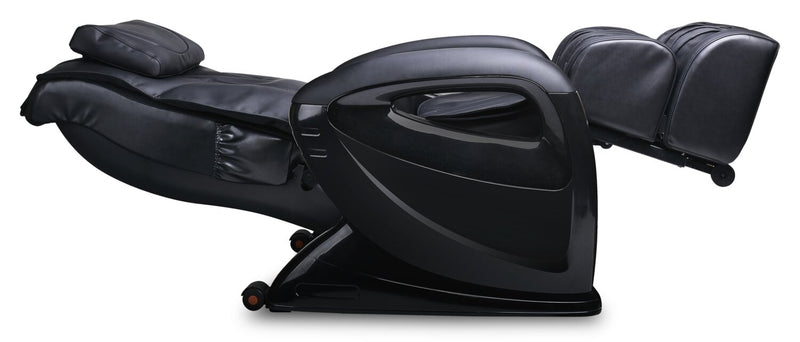 Fauteuil de massage inclinable Remedy de 48,4 po en similicuir - noir
