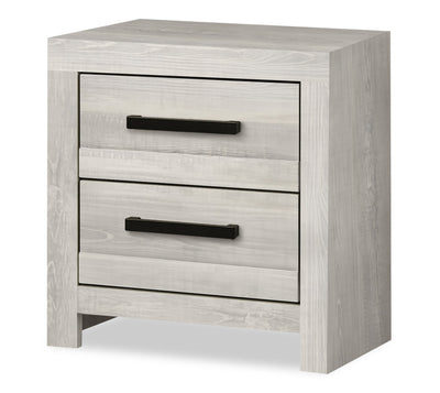 Aspen Bedside 2-Drawer Nightstand, 22"W x 24"H - Grey | Table de nuit Aspen de 22 po (L) x 24 po (H) à 2 tiroirs - grise
