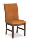 Chaise de salle à manger Rain avec siège et dossier rembourrés en tissu - orange