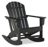 Fauteuil berçant Bask pour la terrasse à l’extérieur, plastique haute densité, résistant aux rayons UV et aux intempéries - noir