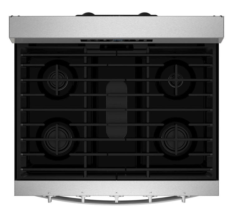 Cuisinière à gaz Whirlpool de 5,0 pi3 avec cuisson à air – acier inoxydable résistant aux traces de doigts - WFGS5730SZ