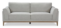 Sofa Valley de 83,5 po en tissu avec base et pattes en hévéa - sable