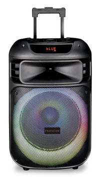 Haut-parleur de fête portatif de 40 W PROSCAN avec 2 microphones et Bluetooth (PA1254)